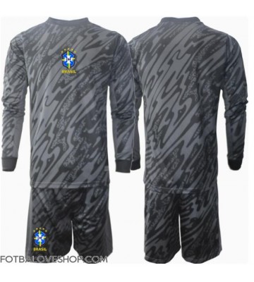 Brazílie Brankářské Dětské Venkovní Dres Copa America 2024 Dlouhý Rukáv (+ trenýrky)